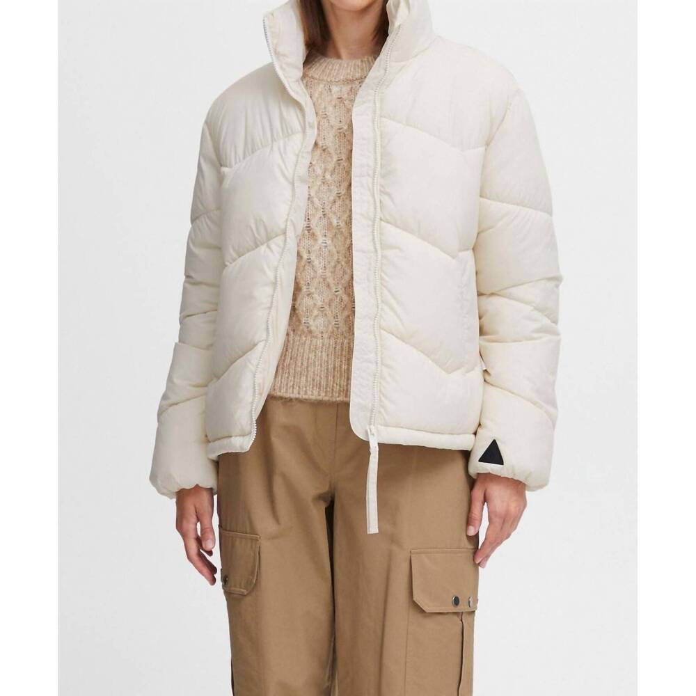 NEW B.YOUNG birch bomina puffer jacket in cream